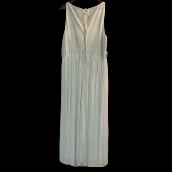 R&M RICHARDS RHINESTONE WAIST,KEYHOLE CUTOUT NECK,MAXI DRESS - Picture 3 of 6